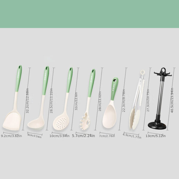 4pcs/5pcs/7pcs Food Grade Silicone Spatula Non-stick Pan Special Cooking Shovel; Kitchen Utensils Set; Household Soup Spoon Leak Spoon; Kitchen Tools - Image 7