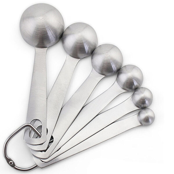 Stainless Steel Measuring Spoons; 6pcs Seasoning Measuring Spoons Thicken 1.2mm - Image 4