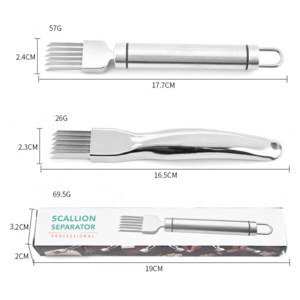 304 Stainless Steel Onion Cutter; Kitchen Accessory; Chopping Green Onion; Veggie Chopper; Multifunctional Scallion Cutter - Image 3