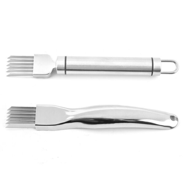 304 Stainless Steel Onion Cutter; Kitchen Accessory; Chopping Green Onion; Veggie Chopper; Multifunctional Scallion Cutter - Image 5