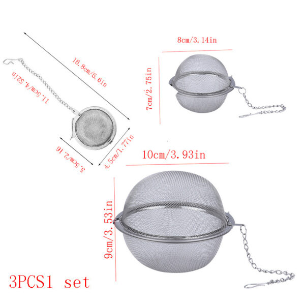 1pc/3pcs; Stainless Steel Seasoning Ball; Household Tea Ball - Image 5