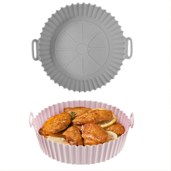 1/2pcs Air Fryer Silicone Pot; Reusable Air Fryer Liners; Silicone Air Fryer Basket; Food Safe Air Fryer Accessories - Image 2