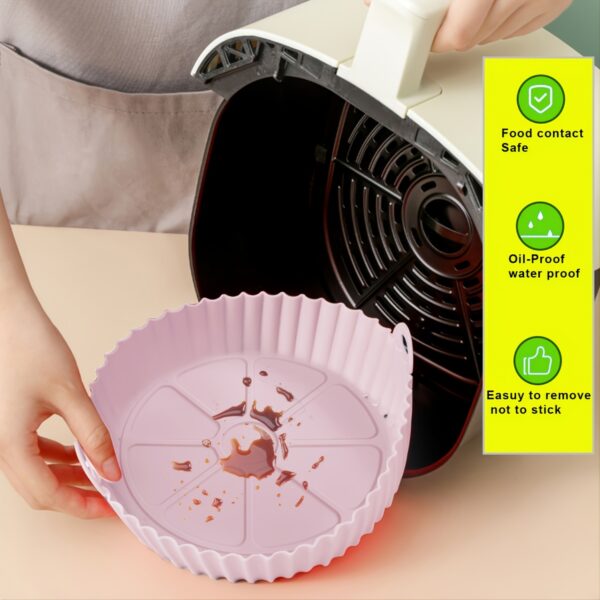 1/2pcs Air Fryer Silicone Pot; Reusable Air Fryer Liners; Silicone Air Fryer Basket; Food Safe Air Fryer Accessories - Image 6