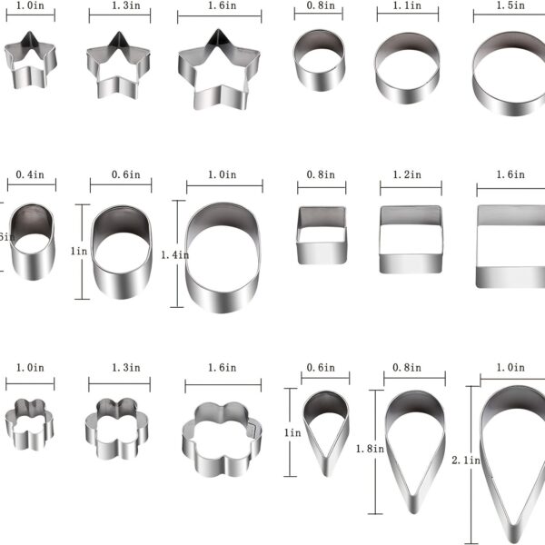 30pcs Mini Cookie Cutter Mold; Biscuit Mold; Fruit Cutting Mold; DIY Kitchen Tools - Image 4