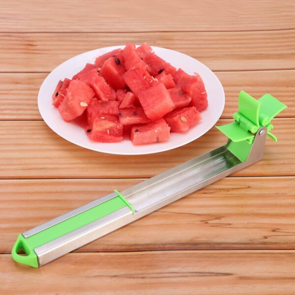 Watermelon Slicer Stainless Steel Watermelon Cubes Windmill Cutter Melon Knife Fruit Tools Kitchen Gadgets - Image 10