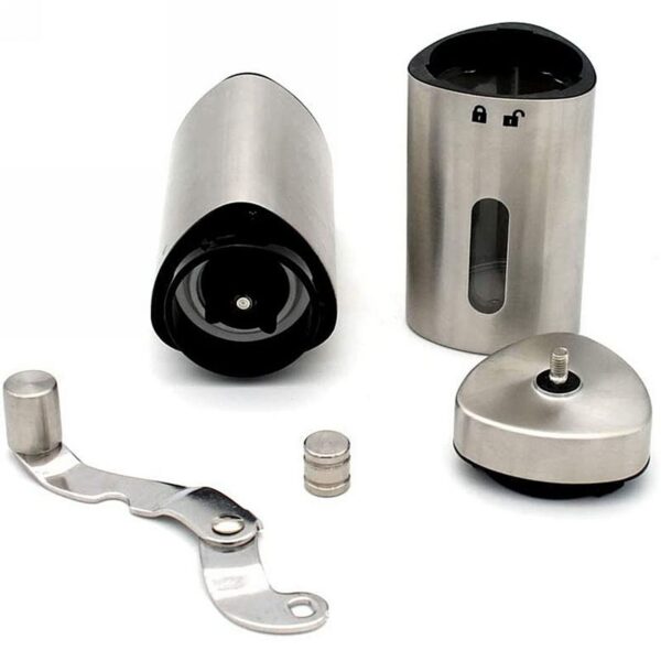 Hand Crank Pepper Conical Burr Grinder Coffee Beans Mill Muller Stainless Steel - Image 9