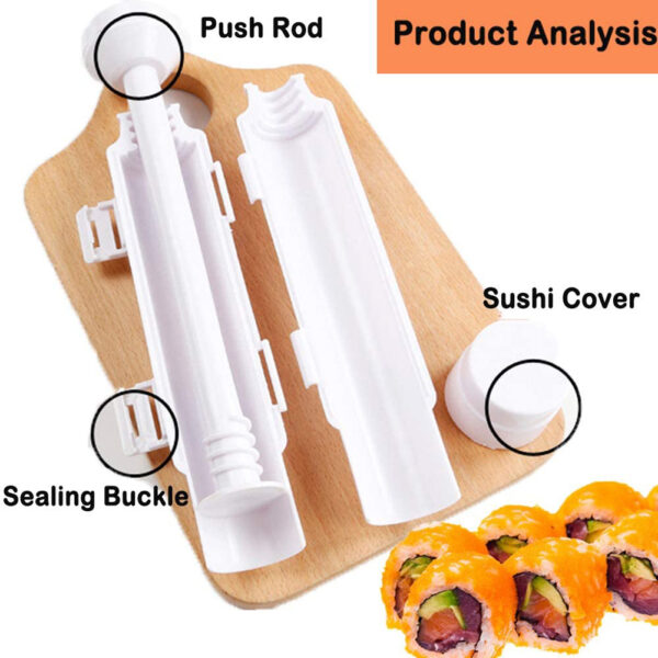 DIY Sushi Maker Roller Rice Mold Sushi Making Machine Vegetable Meat Rolling Device Onigiri Mold Sushi Tools Kitchen Accessories - Image 2