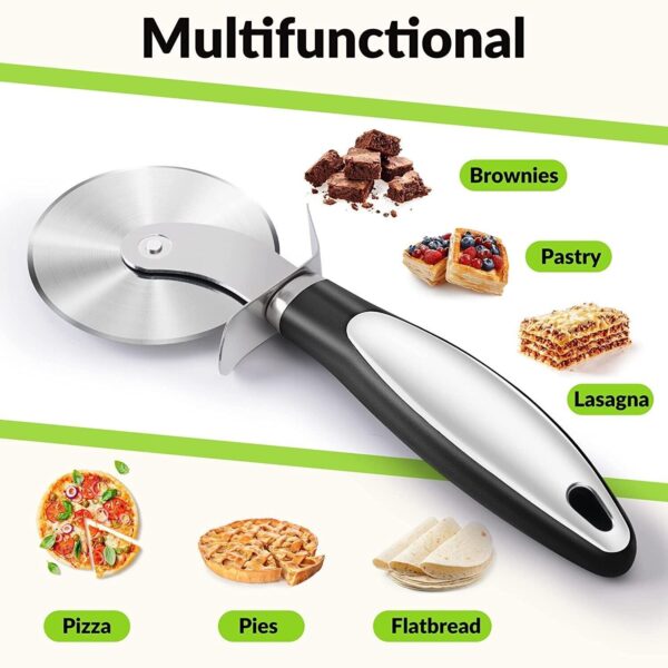 Pizza Cutter Wheel Kitchen Pizza Slicer Cutting Tool Stainless Steel Easy To Cut - Image 12