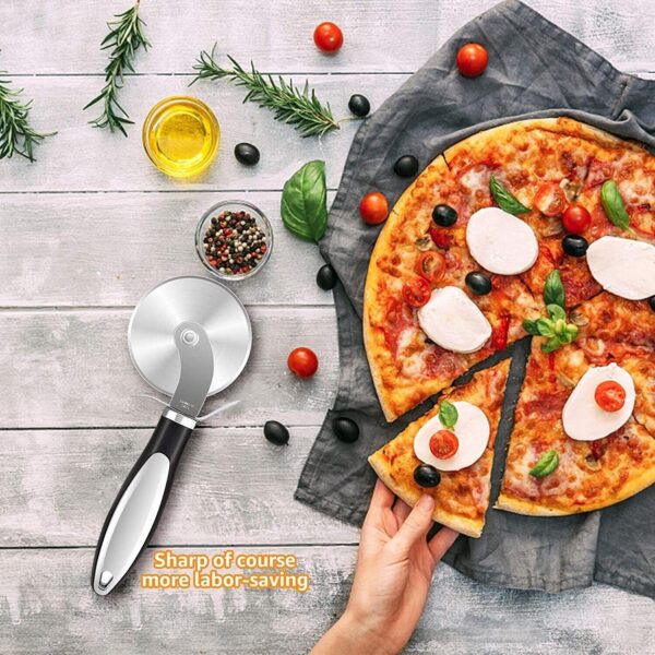 Pizza Cutter Wheel Kitchen Pizza Slicer Cutting Tool Stainless Steel Easy To Cut - Image 13