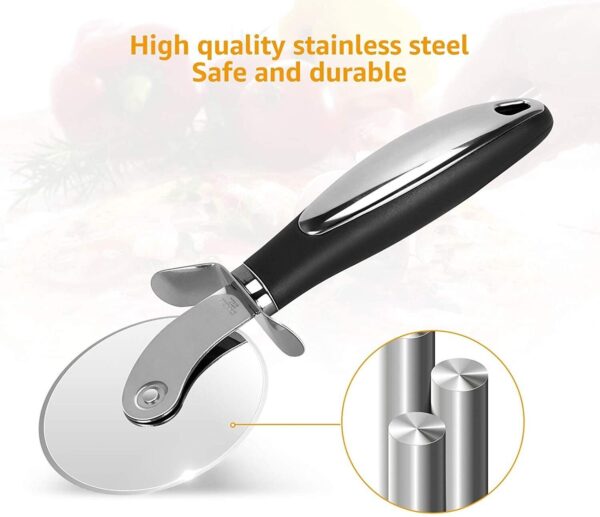 Pizza Cutter Wheel Kitchen Pizza Slicer Cutting Tool Stainless Steel Easy To Cut - Image 3