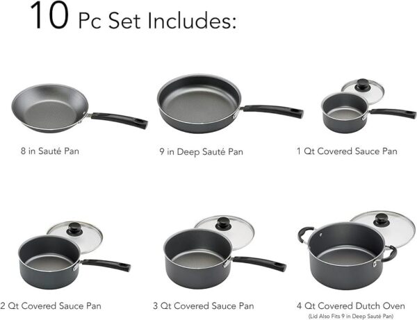 Tramontina Primaware Non-stick Cookware Set, 10 Piece - Image 2