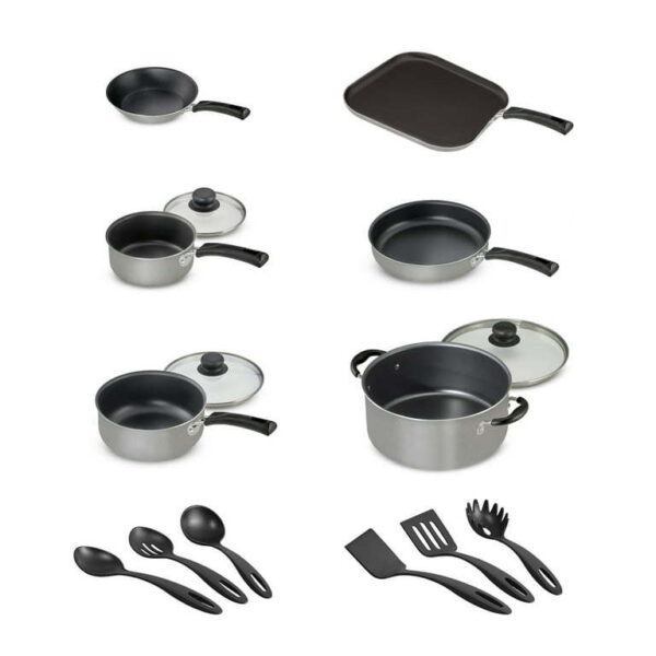 Tramontina 15 Pc Cookware Set Silver Aluminum Nonstick - Image 2