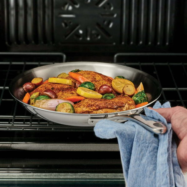 Tri-Ply Clad 8 in Stainless Steel Fry Pan - Image 2