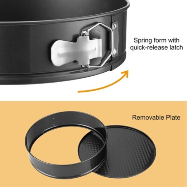 Removable Bottom 3Pcs/Set Non-stick Springform Cake Pan - Image 5