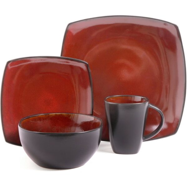 Better Homes & Gardens 16-Piece Dinnerware Set, Tuscan Red - Image 2