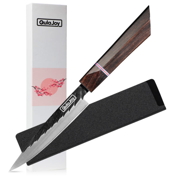 Qulajoy 8 Inch Japanese Chef Knife, Professional Hand Forged High Carbon Steel Kitchen Chef Knife,Cooking Knife With Ebony Handle - Image 11