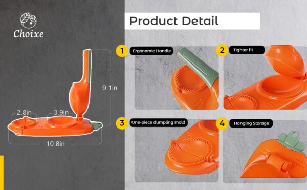 2-in-1 Manual Dough Press. Dumpling Empanada Pastries Maker - Image 6