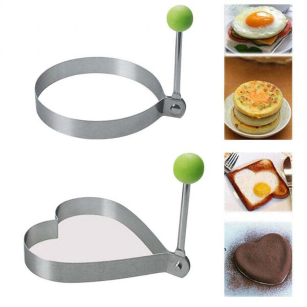 Stainless Steel 5 pc Egg and Pancake Mold Set - Image 5