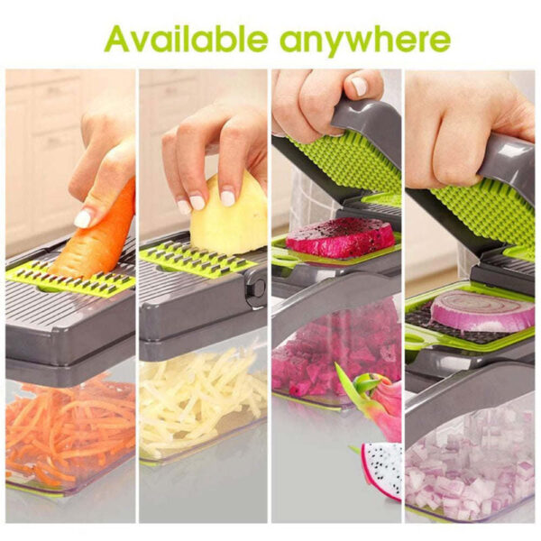 Multifunction Vegetable Fruit Slicer Chopper Food Container - Image 2