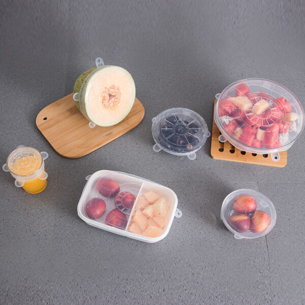 6Pcs Food Silicone Cover Fresh-keeping Dish Stretchy Lid Cap Reusable Wrap Organization Storage Tool Kitchen Accessories - Image 7