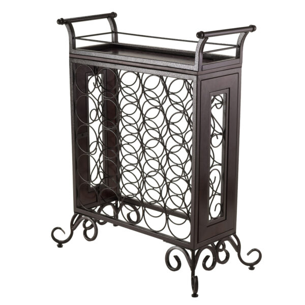 Silvano Wine Rack 5x5 with Removable Tray; Dark Bronze - Image 2