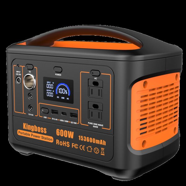 600W Portable Power Station 568Wh 153600mAh Solar Generator Backup Power With AC/DC/ PD 65W Type-c/QC3.0/Wireless Charger /Flashlight;  CPAP Battery Pack Emergency Power Supply Battery Power - Image 2