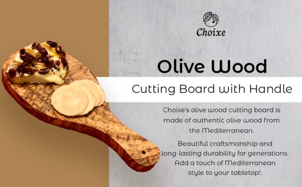 Original Olive Wood Cutting Board with Handle - Image 3