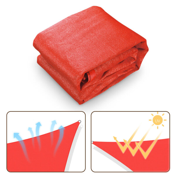 20'x23' Rectangle Sun Shade Sail/ Watermalon Red - Image 3