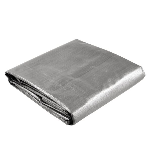 9x12ft Heavy Duty Poly Tarp/ Silver+Black - Image 2