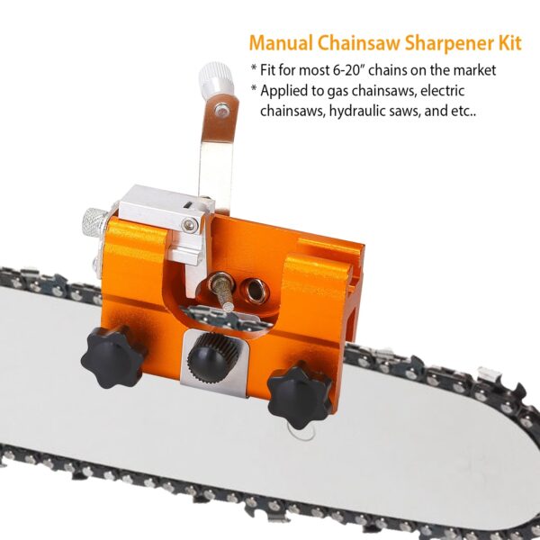 Chainsaw Chain Sharpening Jig Universal Chainsaw Sharpener Kit Hand Crank Chain Sharpener for Electric Saw for Lumberjack Garden Worker - Image 3