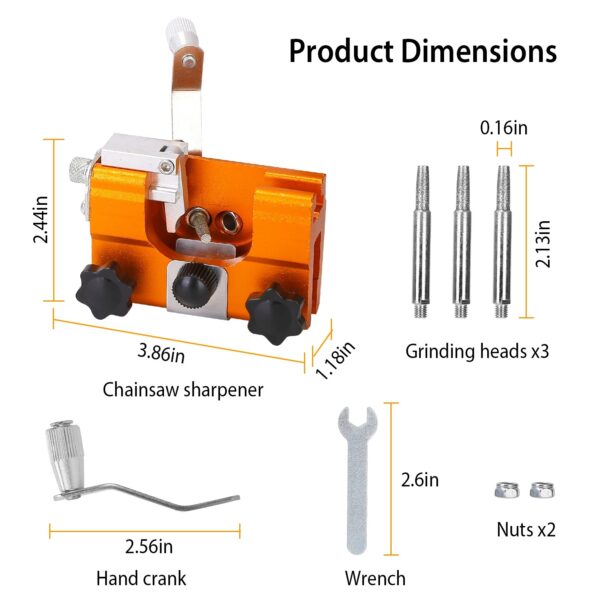 Chainsaw Chain Sharpening Jig Universal Chainsaw Sharpener Kit Hand Crank Chain Sharpener for Electric Saw for Lumberjack Garden Worker - Image 7