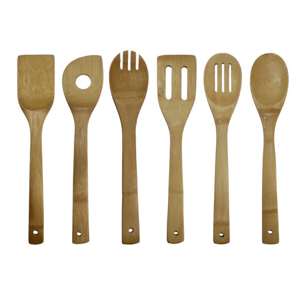 Oceanstar 7 Piece Bamboo Cooking Utensil Set - Image 2