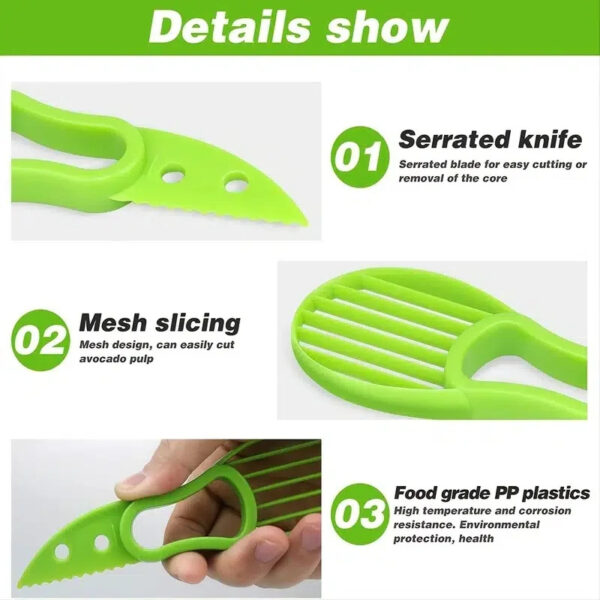 1pc 3 In 1 Multifunctional Avocado Slicer, Avocado Pitters, Avocado Cutter, Kitchen Gadgets - Image 4