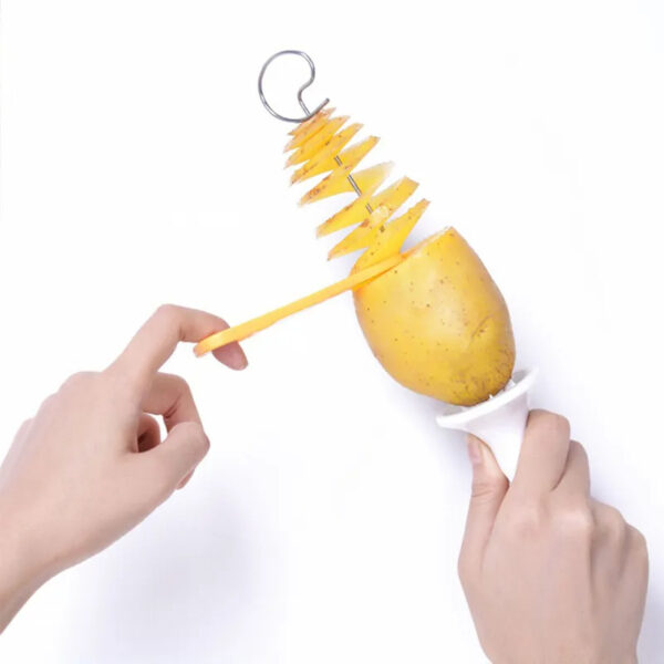 Spiral Potato Cutter Twisted Slice Potato Tower Whirlwind Potato Cut Diy Creative Fruit And Vegetable Spiral Slicer For Kitchen - Image 3