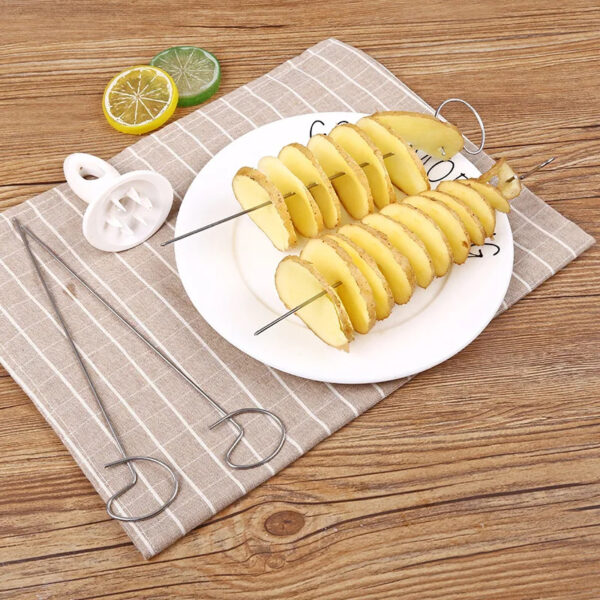 Spiral Potato Cutter Twisted Slice Potato Tower Whirlwind Potato Cut Diy Creative Fruit And Vegetable Spiral Slicer For Kitchen - Image 8