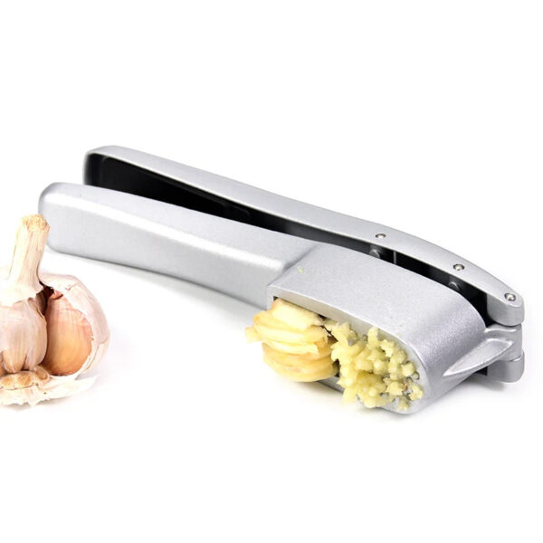 Garlic Press & Slicer 2 in 1 - Aluminium Garlic & Ginger Mincer and Slicer - with Slicing and Grinding - Kitchen Cooking Tools - Image 2