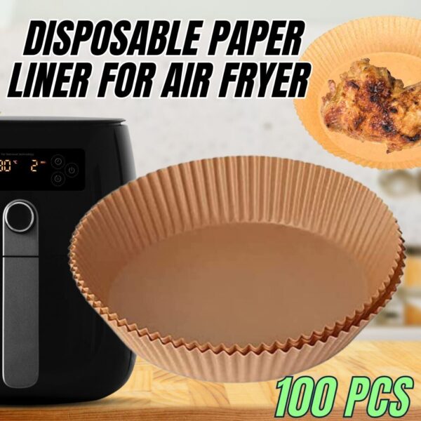 100pcs Air Fryer Liners Disposable Paper Liner For Roasting Microwave - Image 11