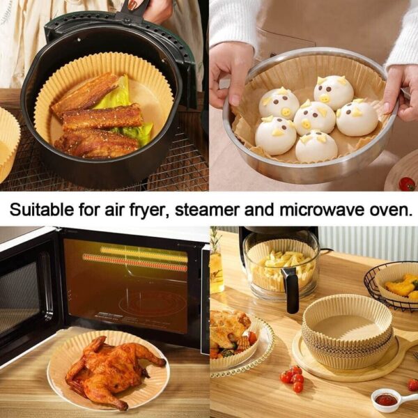 100pcs Air Fryer Liners Disposable Paper Liner For Roasting Microwave - Image 12