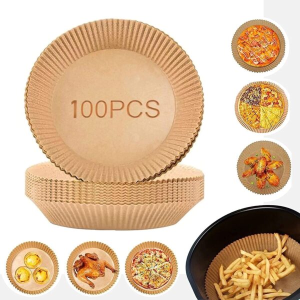 100pcs Air Fryer Liners Disposable Paper Liner For Roasting Microwave - Image 13