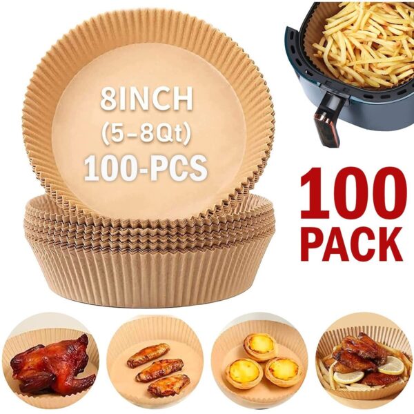 100pcs Air Fryer Liners Disposable Paper Liner For Roasting Microwave - Image 14