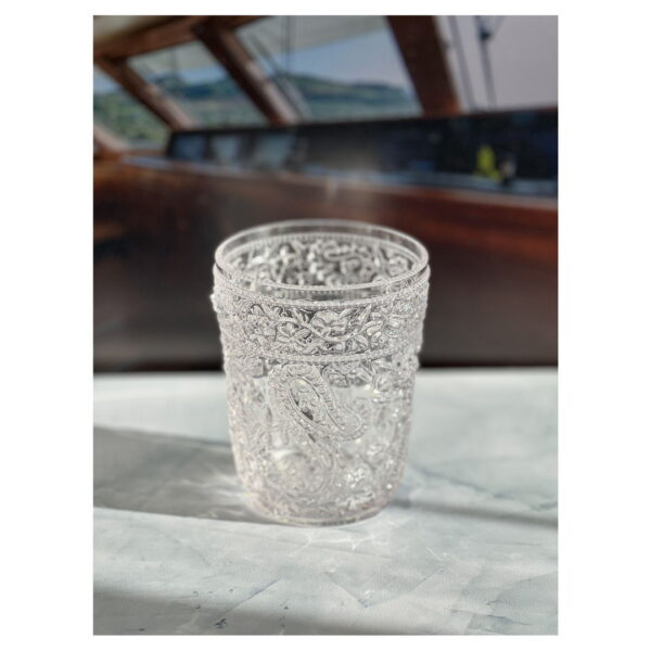 Paisley Acrylic Glasses Drinking Set of 4 DOF (13oz), Plastic Drinking Glasses, BPA Free Cocktail Glasses, Drinkware Set, Drinking Water Glasses - Image 2