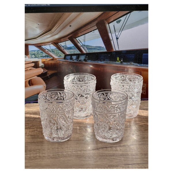 Paisley Acrylic Glasses Drinking Set of 4 DOF (13oz), Plastic Drinking Glasses, BPA Free Cocktail Glasses, Drinkware Set, Drinking Water Glasses - Image 3