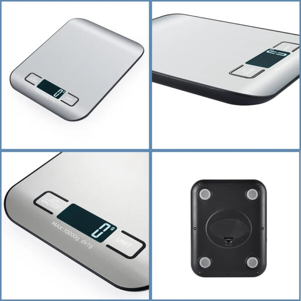 Kitchen Scale Stainless Steel Weighing For Food Diet Postal Balance Measuring LCD Precision Electronic Scales - Image 4