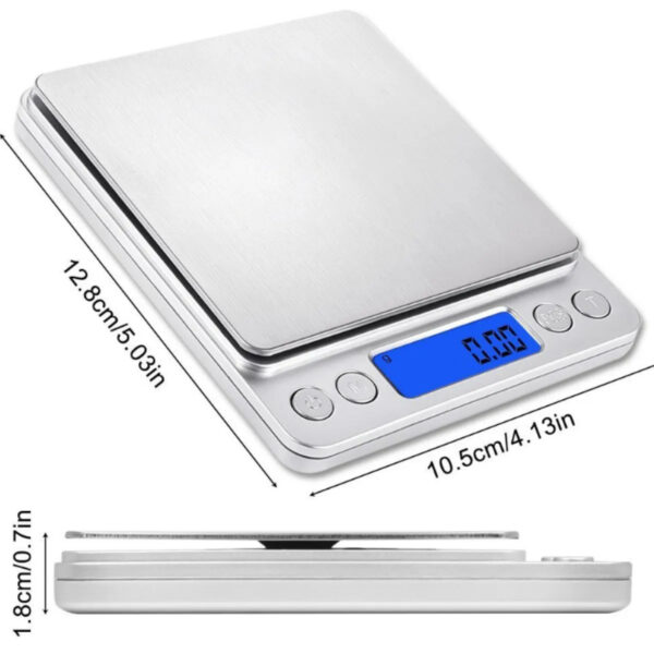 Digital Kitchen Scale 3000g/ 0.1g Small Jewelry Scale Food Scales Digital Weight Gram and Oz Digital Gram Scale with LCD/ Tare - Image 4