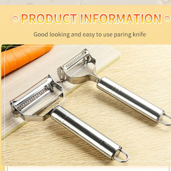 Kitchen Vegetable Peeler Stainless Steel Melon Planer Double-Head Peeler Household Multiple-Function Fruit And Vegetable Peeler - Image 7