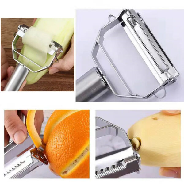 Kitchen Vegetable Peeler Stainless Steel Melon Planer Double-Head Peeler Household Multiple-Function Fruit And Vegetable Peeler - Image 11