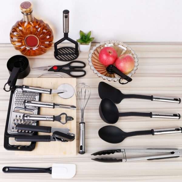 23Pcs Kitchen Utensil Set Stainless Steel Nylon Heat Resistant Cooking Utensil Tool Kit - Image 5