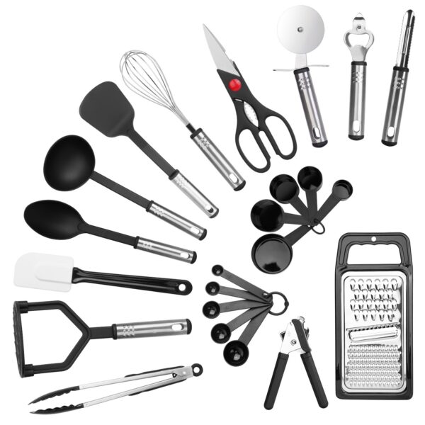 23Pcs Kitchen Utensil Set Stainless Steel Nylon Heat Resistant Cooking Utensil Tool Kit - Image 8