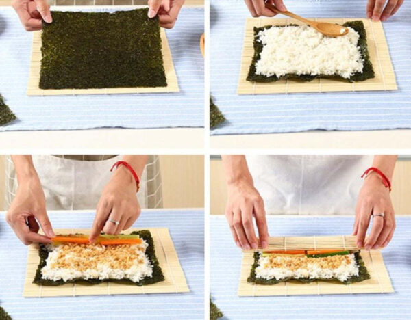 Bamboo Sushi Rolling Mat Set ( 2 Sets) - Image 8