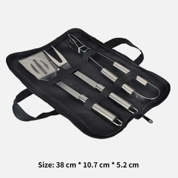 3 PCS Stainless Steel BBQ Grill Utensils Set - Image 5